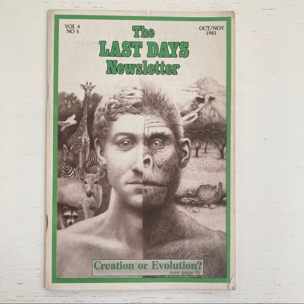 Keith Green Last Days Ministries CREATION OR EVOLUTION Newsletter Magazine 1981